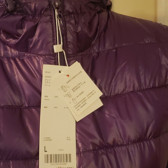 Women's Long Sleeve Light weight Winter Coat Purple Size Large - Picture 10 of 14